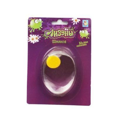 1toy "Мелкие пакости" Лизун Шмякса яйцо прозрачное, 6 см, блистер