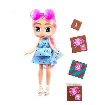 1toy Кукла Boxy Girls Kiki 20 см. с аксессуарами в 4х коробочках