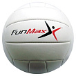 FunMax мяч вол. 22см, ПВХ, шитый,2 слоя,18 панелей,260гр.1в. классика белый