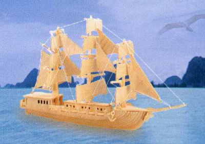 Модель деревянная сборная Корабли Парусник" 4 пластины