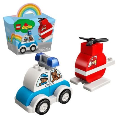 Конструктор LEGO DUPLO Пожарный вертолет и полицейский автомобиль
