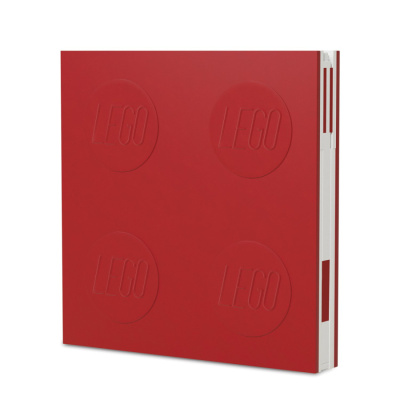 52439 Книга для записей (158х158мм, 176 листов, линейка, 150х152мм), с красной гелевой ручкой 