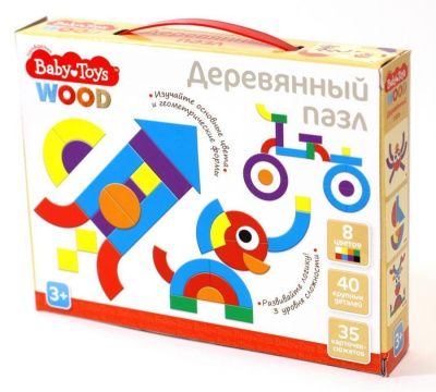Пазл деревянный 40 элементов Baby Toys