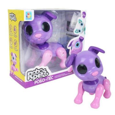 1 toy, RoboPets интерактивная игрушка Робо-пёс фиолетовый