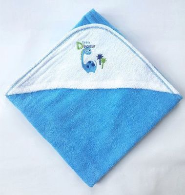 Полотенце для купания "Dino" 92*95см. (голубое)
