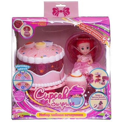 Cupcake Surprise. Набор "Чайная вечеринка" с Куклой - Капкейк и питомцем, розовый