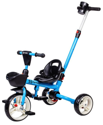 Детский трехколесный велосипед с родительской ручкой (2022) Farfello S-1601 Синий