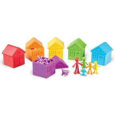 LER3369 Развивающая игрушка "Моя семья, с домиками для сортировки" (52 элемента)