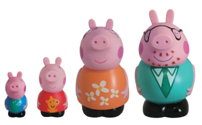 Игровой набор "Семья Пеппы", 4 фигурки, пластизоль. TM Peppa Pig