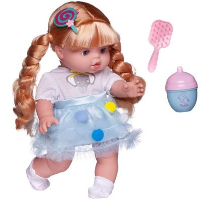 Пупс-кукла "Baby Ardana" 32см, в платье с бледно-голубой воздушной юбкой, звук