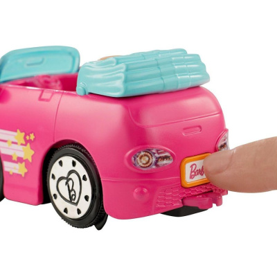 Игровой набор В движении мини-кукла Mattel Barbie и транспортное средство