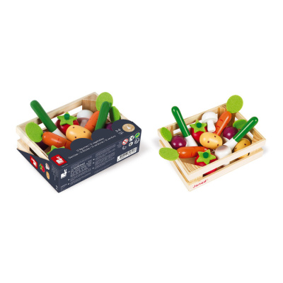 Набор овощей в ящике: 12 предметов