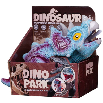 Фигурка Динозаврик Трицератопс, со звуковыми эффектами, в коробке