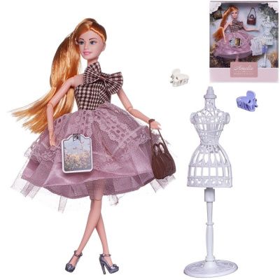 Кукла "Amelia. Летний вечер" в платье с двухслойной ажурной юбкой, светлые волосы, 30 см