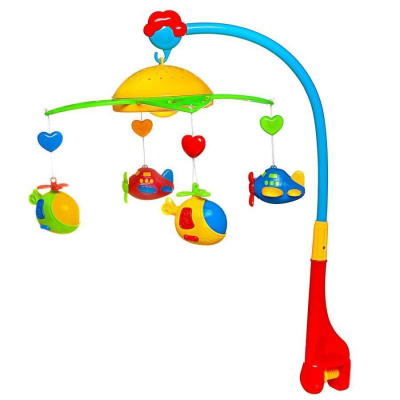 Игрушка для малышей. Мобиль "Самолетики" с проектором, со световыми и звуковыми эффектами