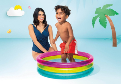 Бассейн надувной детский INTEX "Rainbow Baby Pool" (Радужный) 86смx25см (1-3 года)