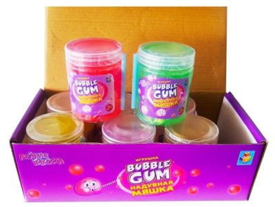1toy "мелкие пакости" мяшка Bubble gum 7*5.3см, 140 гр., 6цветов микс , 8шт в д/б