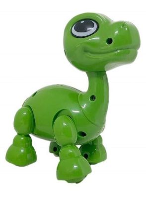 1TOY RoboPets игрушка интерактивная Динозавр, зеленый, (mini), свет, звук, движение 