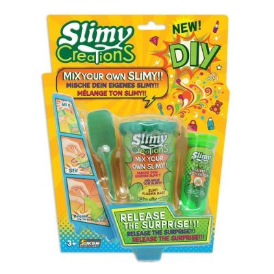 Слайми. Набор для создания слайма с игрушкой, зеленый. ТМ Slimy