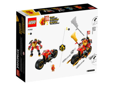 71783 Конструктор детский LEGO Ninjago Робот-гонщик ЭВО Кая, 312 деталей, возраст 7+