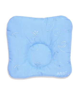 Подушка для новорожденного анатомич 23*25см, арт.П-01 (стежка голубой, арт.П-01СГ)