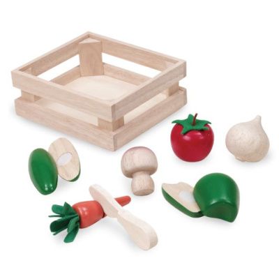 WW-4513 Игровой набор "Овощи и грибы для нарезки в ящике"