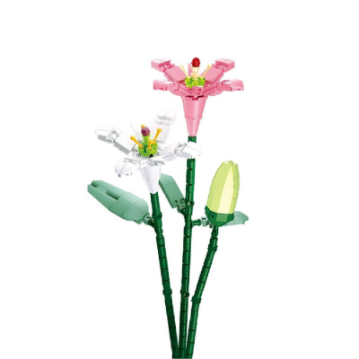 Конструктор Sluban серия Flowers Лилии в вазе, 247 деталей, полимерные материалы