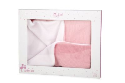 Arias одеяло-конверт для куклы, розовый с белым, 56х71 см