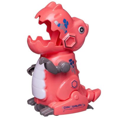 Игрушка заводная серия "Нажми и поедет. Динозавр", светло-коралловый, в коробке 10,4х7,8х14,5см