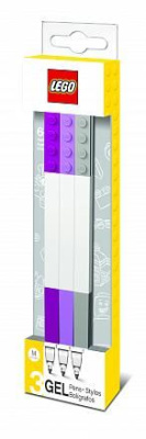 51861 Набор гелевых ручек LEGO (3 шт., цвет: фиолетовый, лиловый, серый)
