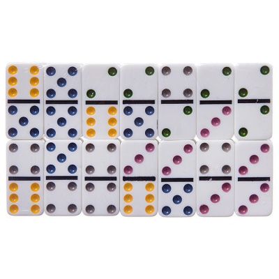 Игра настольная "Домино", в наборе 28 пластиковых костяшек 11,50х2,50х19 см