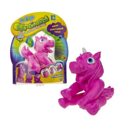 1TOY Супер Стрейчеры Етянорог, тянущаяся игрушка, блистер, 16см, розовый