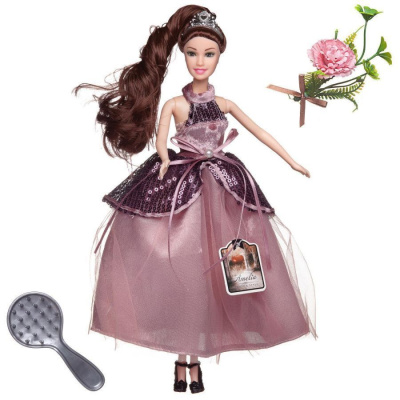 Кукла "Amelia. Королевский прием" с диадемой, в длинном платье, темные волосы, 30 см