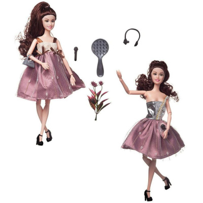 Кукла "Atinil. Звезда эстрады" в коротком платье с двухслойной юбкой, с аксессуарами, 2 вида, 28см