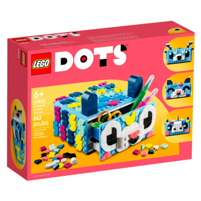 41805 Конструктор детский LEGO Dots Креативный ящик "Животные", 643 деталей, возраст 6+