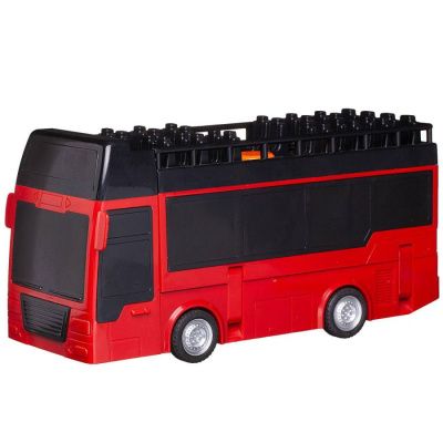 Набор игровой интерактивный 3в1 Туристический автобус-трансформер красный с треком, в коробке