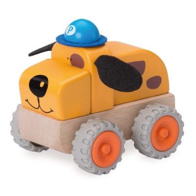WW-4075 Деревянная игрушка "Полицейская машина Собачка, Miniworld"