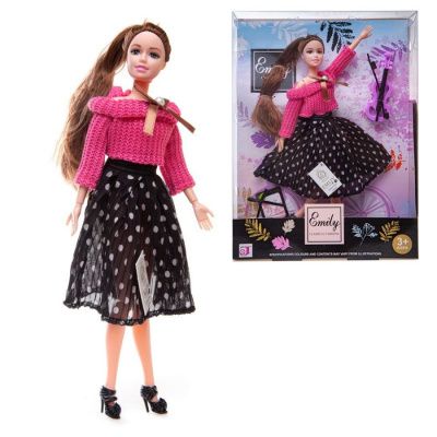 Кукла "Emily. Модница" со скрипкой и аксессуарами, 30 см