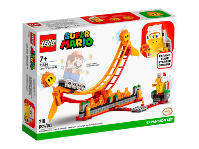 71416 Конструктор детский LEGO Super Mario Набор-дополнение «Поездка на Лавовой Волне», 218 деталей,