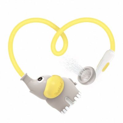 Игрушка водная душ "Слоненок"; серый с желтым