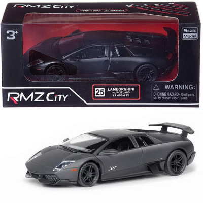 Машина металлическая RMZ City 1:32 Lamborghini Murcielago LP670-4 , инерционная, черный матовый цвет