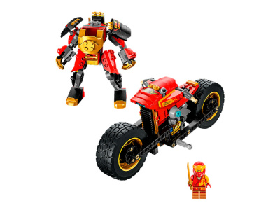 71783 Конструктор детский LEGO Ninjago Робот-гонщик ЭВО Кая, 312 деталей, возраст 7+