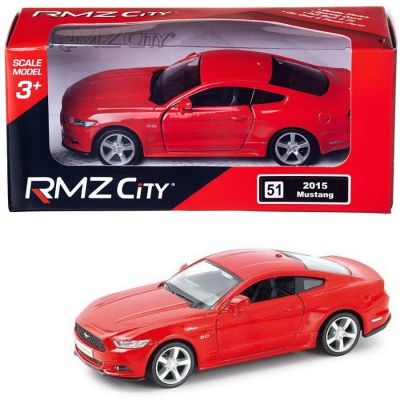 Машина металлическая RMZ City 1:32 Ford Mustang 2015 инерционная, красный цвет