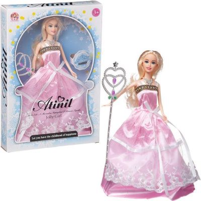 Кукла "Atinil. Очаровательная принцесса" в длинном платье c волшебной палочкой, 3 вида, 28 см