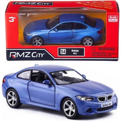Машина металлическая RMZ City 1:36 BMW M2 COUPE with Strip инерционная, цвет синий