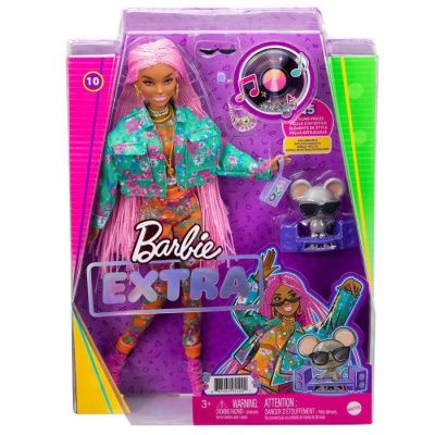 Barbie Экстра с розовыми косичками