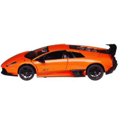 Машина металлическая 1:24 scale Lamborghini Murcielago LP670-4, цвет оранжевый, двери/багажник откр.