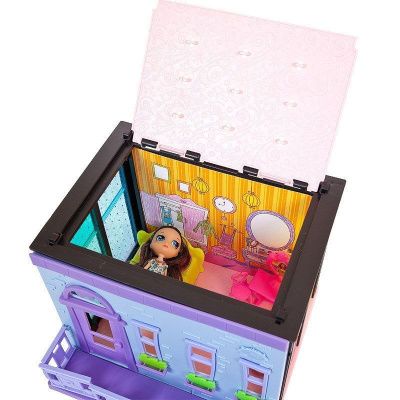 Дом "Модный дом" в наборе с куклой и мебелью, 51 деталь, в коробке 46,5x7,5x31 см