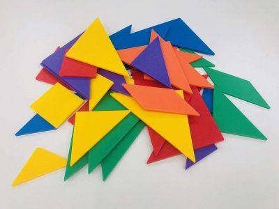 LER0416 Развивающая игрушка "Танграм"  (4 цвета, 30 элементов)