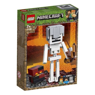 Конструктор LEGO Minecraft Большие фигурки, скелет с кубом магмы